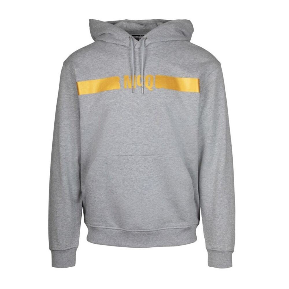 $675 NWT MCO by Alexander McQueen Foil Logo Relaxed Fit Pullover Hoodie Gray L